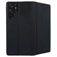 Кожен калъф тефтер и стойка Magnetic FLEXI Book Style за Samsung Galaxy S23 Ultra 5G SM-S918B черен 